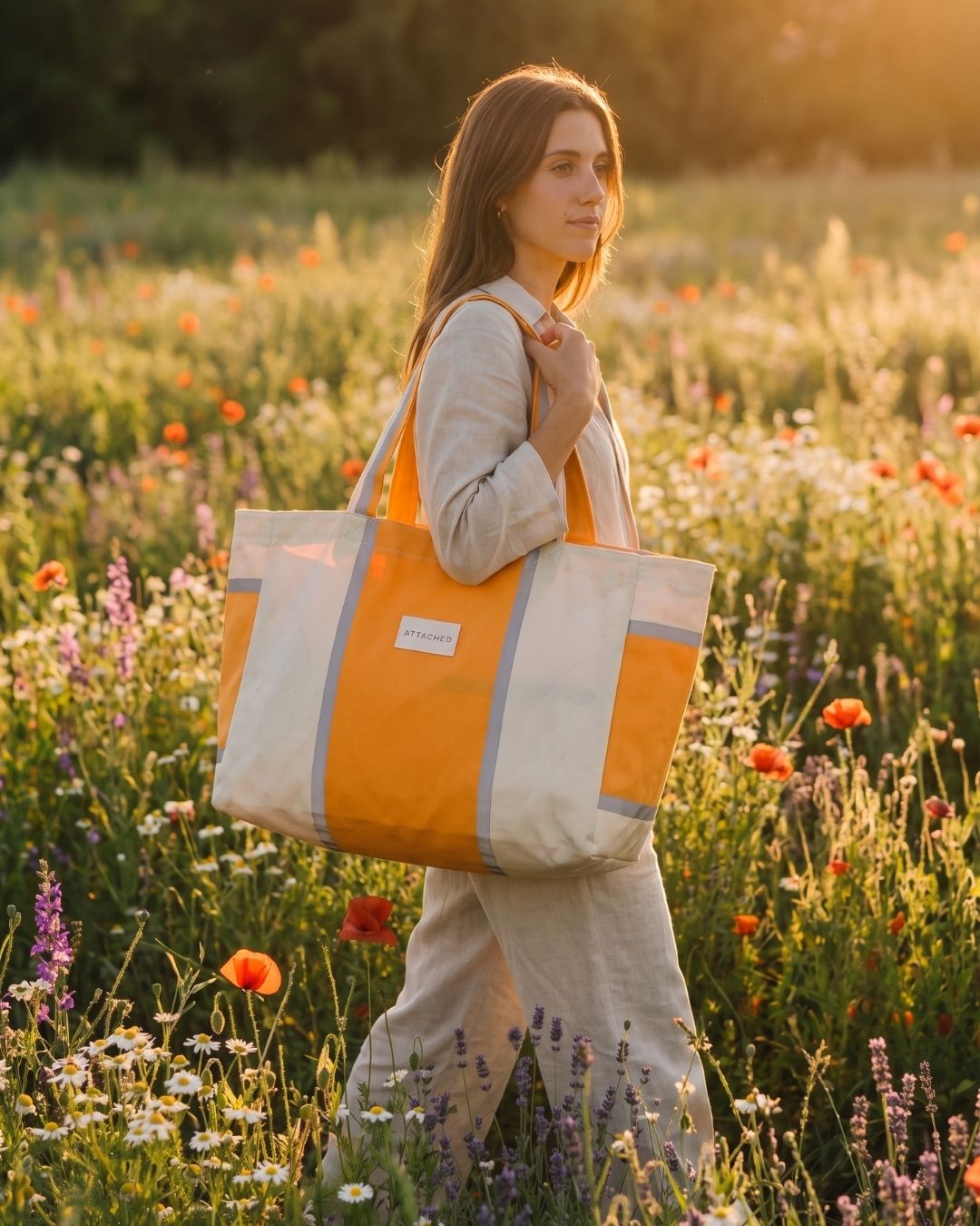 Maxi Shopper Tasche Steinhof - Upcycled aus alten Balkonmarkisen – Bild 4