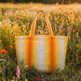 Maxi Shopper Tasche Lachenacker- Upcycled aus alten Balkonmarkisen